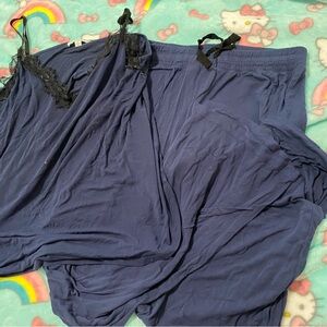 navy blue pajama set